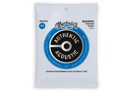 Martin Jeu de Cordes Acoustique Authentic SP Phosphor Bronze 92/8 Medium 13-56 Pack de 3