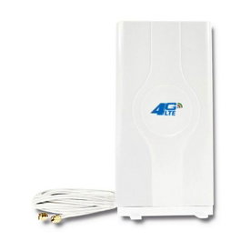 QOLTEC Antenne de communication intérieure 4G/LTE blanche SMA x2