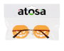 Atosa Lunettes Orange en forme de Citrouille pour Déguisement Halloween