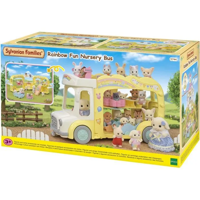 Sylvanian Families 5744 - Bus de jeu transformable en cour de récréation avec balançoire et tourniquet Sylvanian Families 5744 - Bus de jeu transformable en cour de récréation avec balançoire et tourniquet