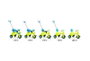 Molto Triciclo Urban Trike City Vert - Tricycle 5 en 1 pour Enfant (89 cm, Dès 10 Mois) en Métal et Plastique