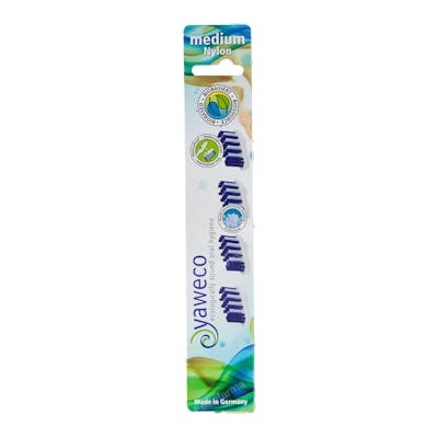 Yaweco Têtes de brosse à dents Nylon Medium-Dure Lot de 4 Yaweco Têtes de brosse à dents Nylon Medium-Dure Lot de 4