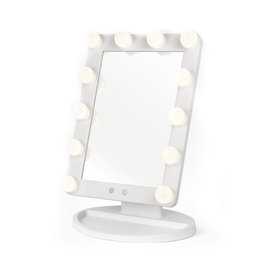 Perfect Beauty Miroir de maquillage électrique avec 12 ampoules LED et capteur tactile
