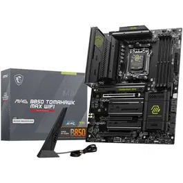 MSI MAG B850 TOMAHAWK MAX WiFi Carte mère ATX socket AM5, DDR5, Wi-Fi 7, 5 GbE, 4x M.2 pour AMD Ryzen 7000/8000/9000
