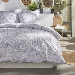 Today Parure de couette Sunshine 17.23, 220x240 cm 2 personnes, Housse et 2 taies, 100% Coton 57 fils, Imprimée, Confort optimal