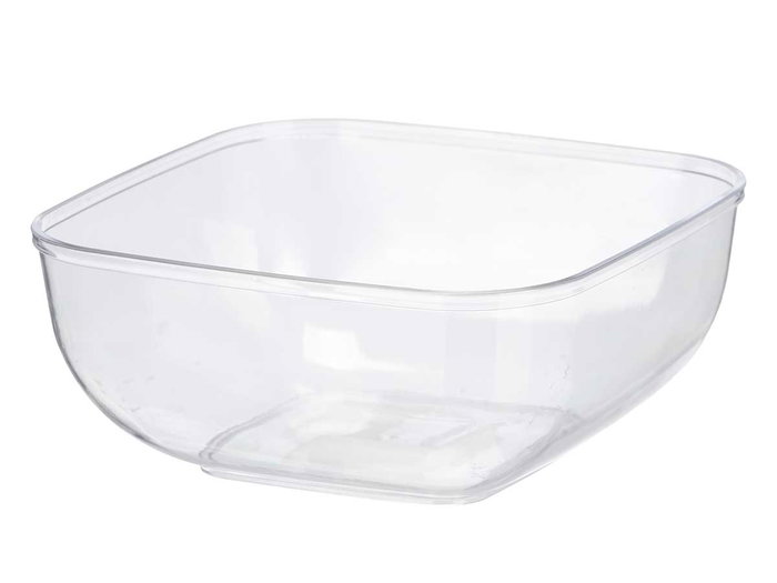 Leknes Bol Carré Transparent 5 L Plastique 25,5 x 25,5 x 12,3 cm (Set de 24)