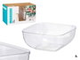 Leknes Bol Carré Transparent 5 L Plastique 25,5 x 25,5 x 12,3 cm (Set de 24)