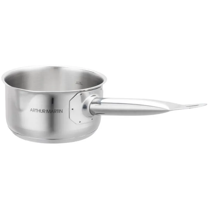 Arthur Martin Set de 5 Casseroles en Acier Inoxydable, Intérieur Satiné avec Graduation et Bec Verseur, Compatible Tous Feux Dont Induction Arthur Martin Set de 5 Casseroles en Acier Inoxydable, Intérieur Satiné avec Graduation et Bec Verseur, Compatible Tous Feux Dont Induction