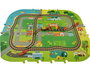 CEFA - Tapis de jeu en mousse Circuit de train City Adventures avec train à piles et accessoires, 59 pièces - Jeu d'imagination pour enfants dès 3 ans