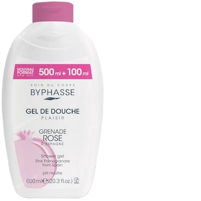 Byphasse Plaisir Gel Douche Grenade Rose 600 ml