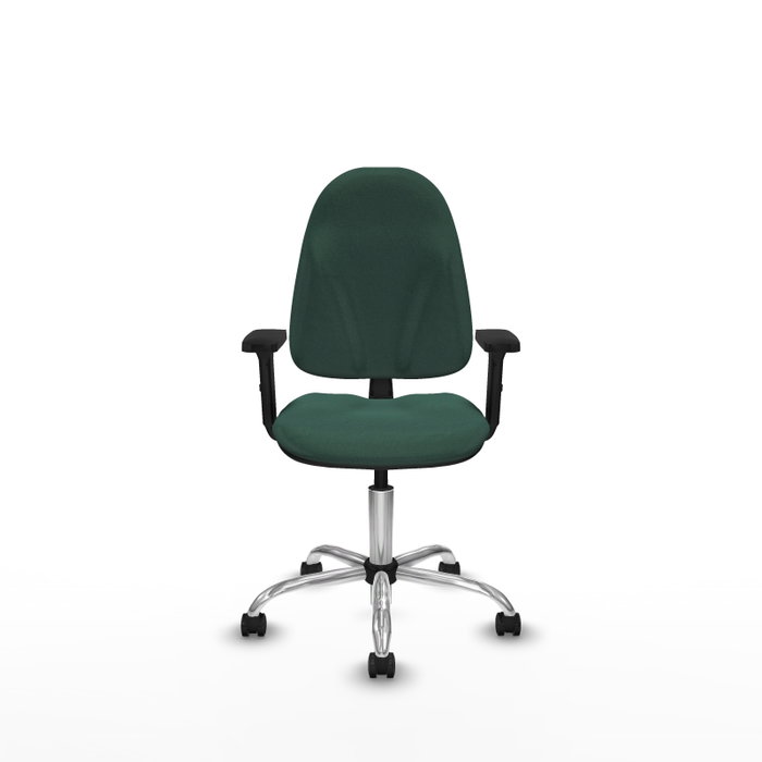 PIQUERAS Y CRESPO Chaise de bureau Algarra, Vert bouteille, Accoudoirs 2D