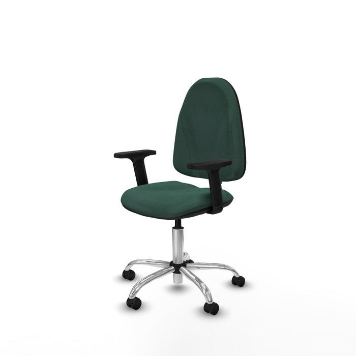PIQUERAS Y CRESPO Chaise de bureau Algarra, Vert bouteille, Accoudoirs 2D