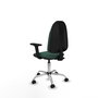 PIQUERAS Y CRESPO Chaise de bureau Algarra, Vert bouteille, Accoudoirs 2D