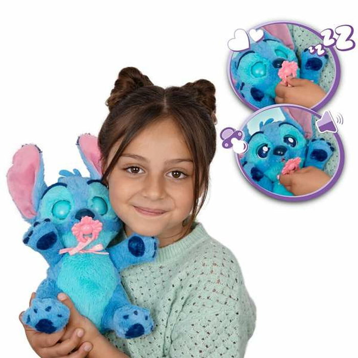 Imc Toys Peluche Baby Paws Stitch avec son et sac de transport