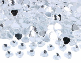 Innspiro Gemas decorativas acrílicas cœur transparent 10x10mm 1000u.