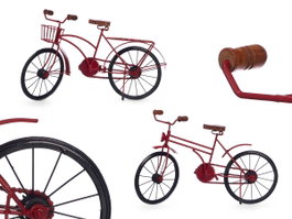 GIFTDECOR Bicyclette Rouge Décorative