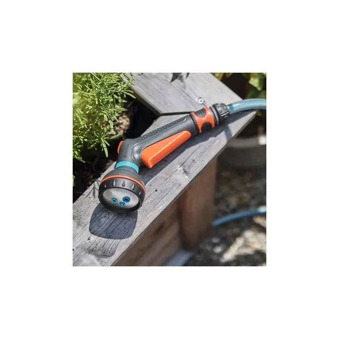 GARDENA Classic Pistolet d'arrosage multi-applications - Kit complet avec 4 types de jet et débit réglable