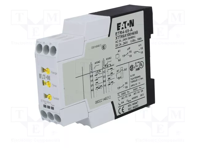EATON ELECTRIC Relais de temps analogique 0,05s÷100h SPDT EATON ELECTRIC Relais de temps analogique 0,05s÷100h SPDT