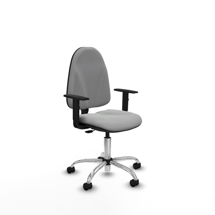 PIQUERAS Y CRESPO Chaise de bureau Algarra, Similicuir Gris clair, Accoudoirs 1D PIQUERAS Y CRESPO Chaise de bureau Algarra, Similicuir Gris clair, Accoudoirs 1D