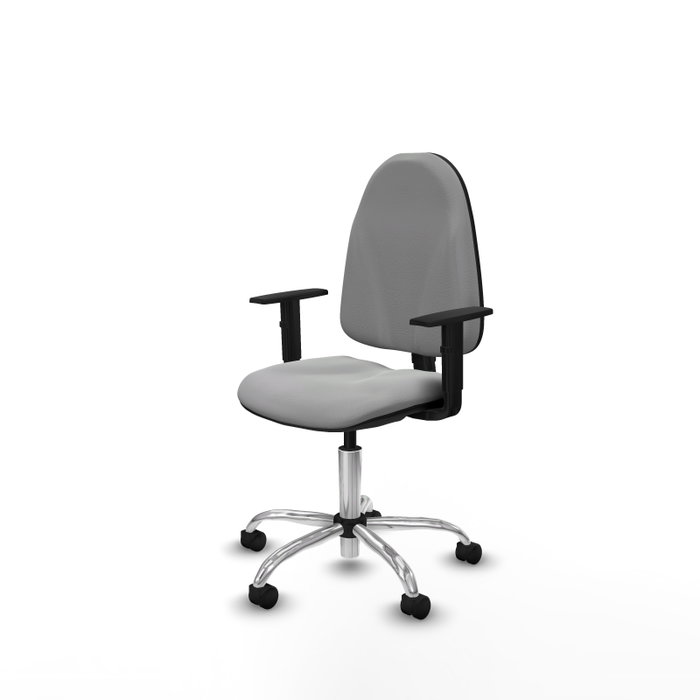 PIQUERAS Y CRESPO Chaise de bureau Algarra, Similicuir Gris clair, Accoudoirs 1D PIQUERAS Y CRESPO Chaise de bureau Algarra, Similicuir Gris clair, Accoudoirs 1D