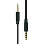 ProXtend Câble Mini-Jack 4 Broches (Mâle vers Mâle) 2 Mètres Noir, Slim