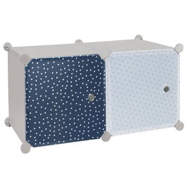 Home Deco Kids Étagère Modulaire 2 Cubes Bleu
