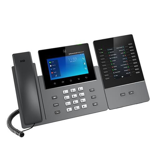 Grandstream GXV3450 - Téléphone vidéo IP Android 11, écran tactile IPS 5 pouces (1280x720), caméra 2 MP avec obturateur, Bluetooth 5.0, Wi-Fi 5, double port Gigabit PoE/PoE+