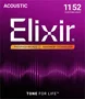 Elixir Jeu de cordes acoustique Nanoweb 92/8 Phosphor Bronze Custom Light 11-52