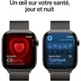 Apple Watch Series 10 GPS + Cellular 46mm, Boîtier Titane Slate avec Bracelet Milanese Loop Slate Taille M/L - Noir