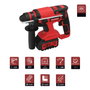 Wolfpack Linea Profesional Marteau perforateur SDS Plus 20V 4Ah avec maletín