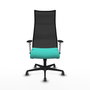 Piqueras y Crespo Chaise de Bureau Albacete Turquoise et Noir