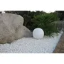 LUMISKY Bobby W50 - Boule lumineuse LED pour extérieur, blanc froid, filaire E27, 50 cm, design moderne