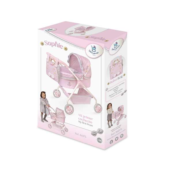 Decuevas Ma Première Poussette pour Poupée Sophie - Pour Poupées Jusqu'à 42 cm - Âge Minimum 3 Ans - Dimensions 35x50x56 cm