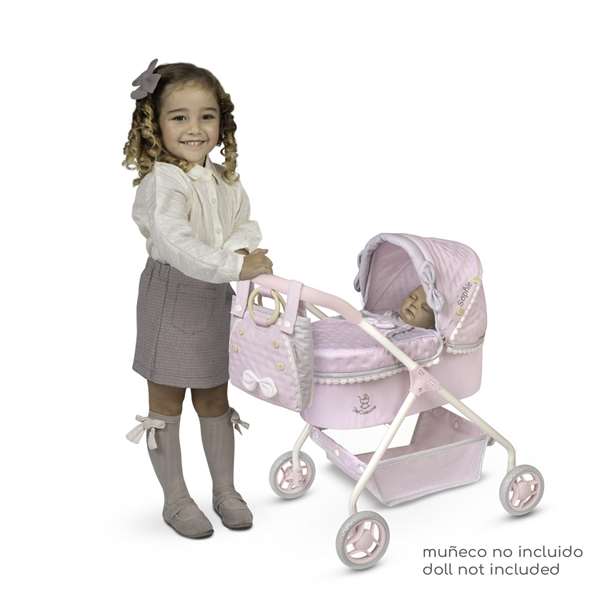 Decuevas Ma Première Poussette pour Poupée Sophie - Pour Poupées Jusqu'à 42 cm - Âge Minimum 3 Ans - Dimensions 35x50x56 cm