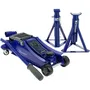 Michelin Cric hydraulique rouleur 1800 kg + 2 Chandelles 2000 kg - Hauteur levage cric 105-350 mm - Chandelles 266-355 mm