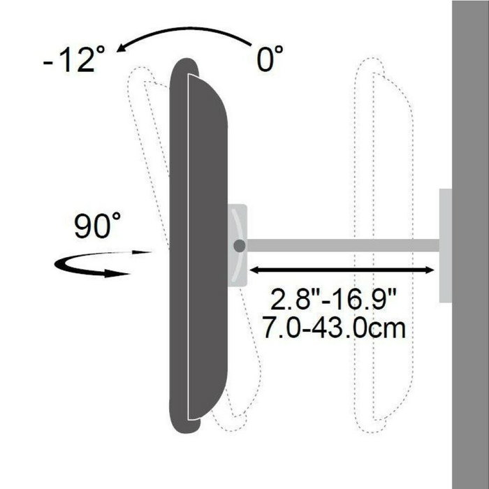 Techly 301436 Support de table d'écran 42-70 pouces