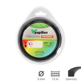PAPILLON Fil Nylon Carré Tressé Professionnel Ø 3,0 mm, Rouleau 12 m