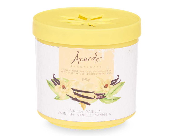Acorde Désodorisant Gel Vainille 190g 8x8x8 cm (Set de 24)