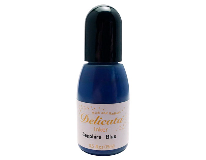 Tsukineko DELICATA Recharge d'encre Bleu saphir brillant 15ml Tsukineko DELICATA Recharge d'encre Bleu saphir brillant 15ml