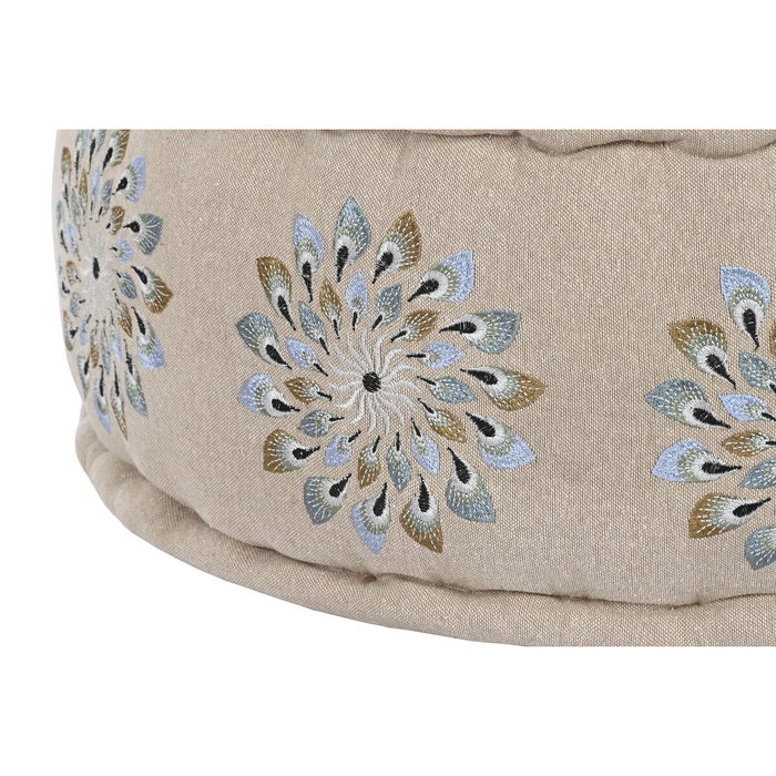 Pouf DKD Home Decor Bleu Beige