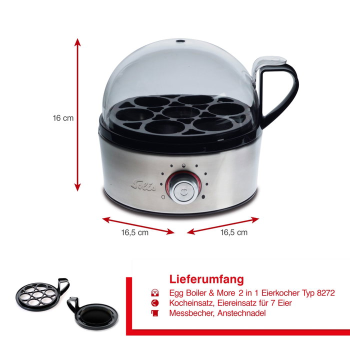 Solis Egg Boiler & More - Cuiseur à œufs multifonction jusqu'à 7 œufs