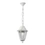Fumagalli Sichem/Anna Suspension avec chaîne Blanc Cristal transparent E27 IP55 Résine UV Ø220 x 800 mm