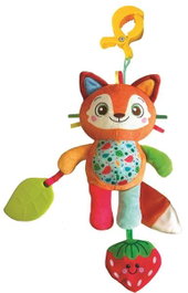 Clementoni - Peluche de voyage Petit Renard - 18x16x7,5 cm - Jouet d'éveil pour bébé dès 0 mois