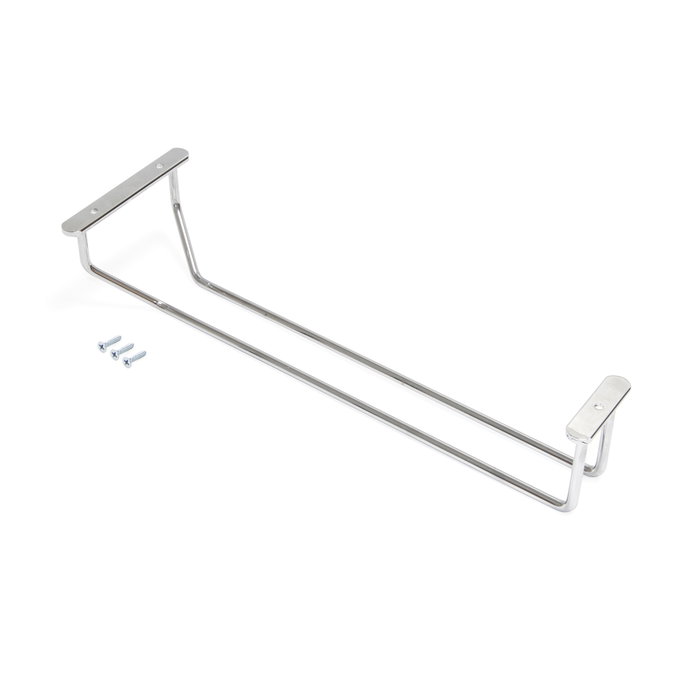 Emuca Porte-verres pour meubles Supra 1 rangée, longueur 340mm, Acier, Chromé Emuca Porte-verres pour meubles Supra 1 rangée, longueur 340mm, Acier, Chromé