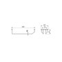 Emuca Porte-verres pour meubles Supra 1 rangée, longueur 340mm, Acier, Chromé