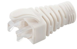 MicroConnect Manchon de décharge de traction pour câbles Cat5e, Cat6, Cat6A jusqu'à 6,5 mm, Blanc, 100 pièces