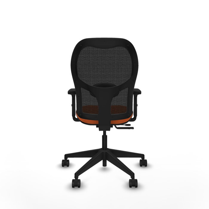 PIQUERAS Y CRESPO Chaise Alocén Synchrone Orange et Noir avec Accoudoirs 2D