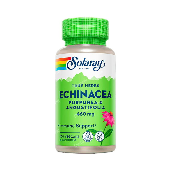 Solaray Echinacea Angustifolia/Purpurea 460 mg 100 gélules Complément Alimentaire Solaray Echinacea Angustifolia/Purpurea 460 mg 100 gélules Complément Alimentaire