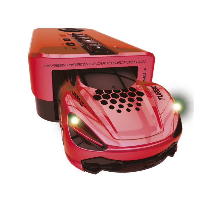 TACHAN Voiture RC Trepador - Voiture Télécommandée avec Ventouse pour Murs et Plafonds, 2 Modes de Jeu, Sons et Lumières, Chargeur Portable - Jouet Enfants +8 Ans