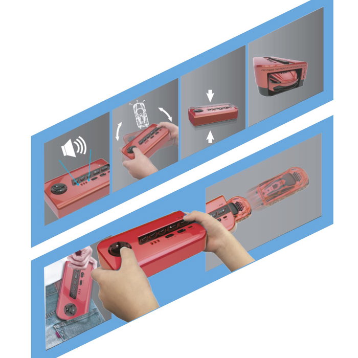 TACHAN Voiture RC Trepador - Voiture Télécommandée avec Ventouse pour Murs et Plafonds, 2 Modes de Jeu, Sons et Lumières, Chargeur Portable - Jouet Enfants +8 Ans
